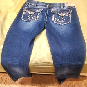 Womens Suki Surplus Silver Jeans 30X36